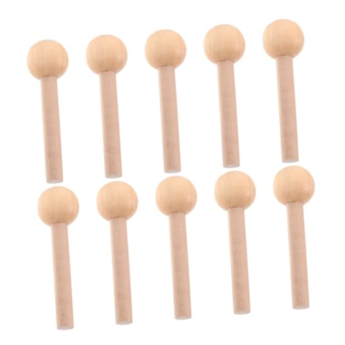 HIAKDOFT 10 Stück Teiliges Holzstäbe Massivem Buchenholz Stabile Pegboard Stifte für Diy Lochwand Vielseitige Holz Pegs für Wandorganizer Naturbelassen Durchmesser von HIAKDOFT