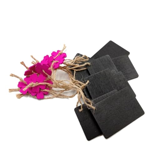HIAKDOFT 10 Stück Teiliges Jute seil Hänge schiefertafeln Rot Kleine Wanddeko Willkommen Zeichen DIY Holztafeln Kreative Wohnraumdekoration Zeichenbrett von HIAKDOFT