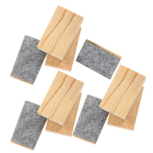 HIAKDOFT 10 Stück Teiliges Mini Holzfilz Tafelschwämme Weiche Kreidetafelschwämme mit Langlebigem Vliesstoff Praktische Kreidetafel Radierer für Effiziente Staubfreie Reinigung von von HIAKDOFT