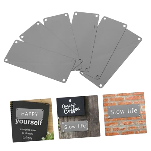 HIAKDOFT 10 Stück Teiliges Namensschilder Blanko Metallschilder mit Löchern Beidseitig Vielseitig für DIY Gravur Türschilder Geschäftsschilder Beschriftung HIAKDOFT 10 Stück Teiliges Namensschilder Blanko Metallschilder mit Löchern Beidseitig Vielseitig für DIY Gravur Türschilder Geschäftsschilder Beschriftung von HIAKDOFT