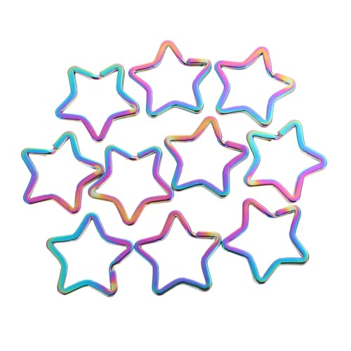 HIAKDOFT 10 Stück Teiliges Pentagramm Schlüsselringe aus DIY Karabiner schlüsselanhänger für Schlüsselbänder Taschenanhänger Lederhandwerk Langlebig und Vielseitig für Kreative HIAKDOFT 10 Stück Teiliges Pentagramm Schlüsselringe aus DIY Karabiner schlüsselanhänger für Schlüsselbänder Taschenanhänger Lederhandwerk Langlebig und Vielseitig für Kreative von HIAKDOFT
