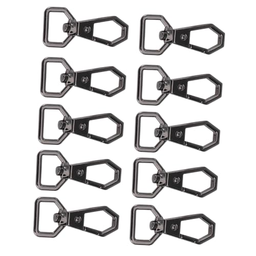 HIAKDOFT 10 Stück Teiliges Robuster Legierungs Karabiner Schlüsselanhänger mit Schwenkbarem Verschluss Rostfrei Verschleißfest Kompakt und Leicht für Schlüsselorganisation und von HIAKDOFT