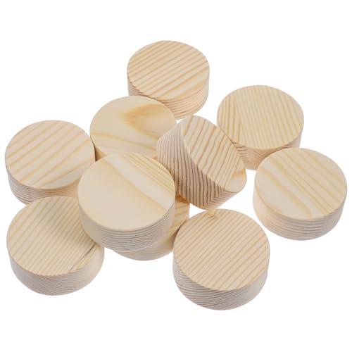 HIAKDOFT 10 Stück Teiliges Runde Holzscheiben aus Naturbelassenem Kiefernholz Glatt Geschliffen für DIY Bastelprojekte Handmalerei Dekorationen und Foto Requisiten für Mädchen von HIAKDOFT
