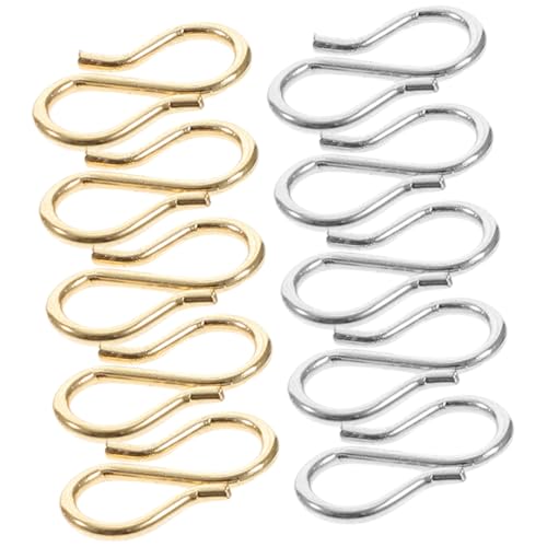 HIAKDOFT 10 Stück Teiliges S haken Verschlüsse aus hochwertigem Metall Stabile Metall clips für DIY Schmuckherstellung Handliche Verbindungsklammern für Armbänder und Halsketten Langlebig von HIAKDOFT