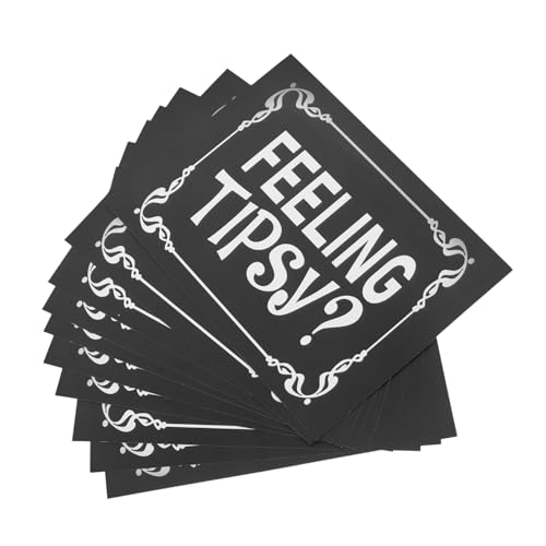 HIAKDOFT 10 Stück Teiliges Wasserdichte Feeling Tipsy Aufkleber Selbstklebende Restaurant Etiketten aus PVC und Papier Dekorative Bar Sticker für Kellner und Barkeeper Vielseitig und HIAKDOFT 10 Stück Teiliges Wasserdichte Feeling Tipsy Aufkleber Selbstklebende Restaurant Etiketten aus PVC und Papier Dekorative Bar Sticker für Kellner und Barkeeper Vielseitig und von HIAKDOFT