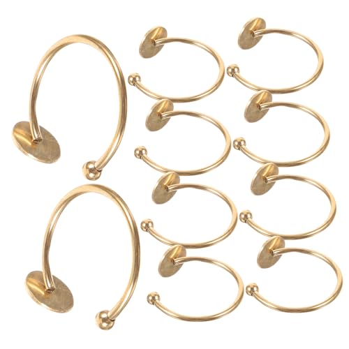 HIAKDOFT 10 Stück Verstellbare Ringrohlinge Teiliges Langlebige Verstellbare Ringschienen mit Glatter Oberfläche für Schmuckherstellung DIY Ringbasen für Flexible Größenanpassung für von HIAKDOFT