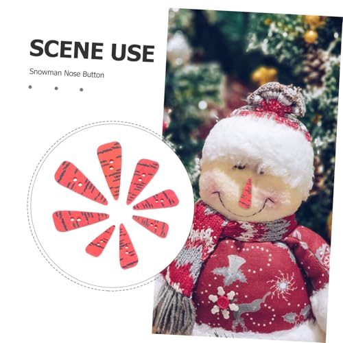 HIAKDOFT 100 Stk. Karottenknöpfe Holz Kleine Knöpfe für Diy Schneemann Nase Weihnachtsdeko Kleidung Handwerk Projekte Vielseitig Einsetzbar von HIAKDOFT