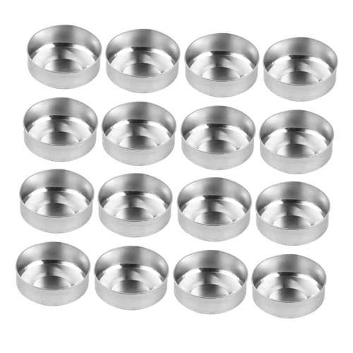 HIAKDOFT 100 Stück Aluminium Teelichtdosen Runde Kerzenformen Leere Teelichtbecher für DIY Kerzenherstellung und Dekoration von HIAKDOFT