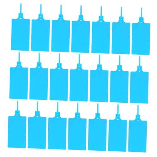 HIAKDOFT 100 Stück Anhänger zum Aufhängen Versandetiketten Logistiketiketten große Etiketten für Aufbewahrungsboxen Etikettierungs -Tags Anhänger mit Kabel leeres anhängeretikett pp Blue von HIAKDOFT
