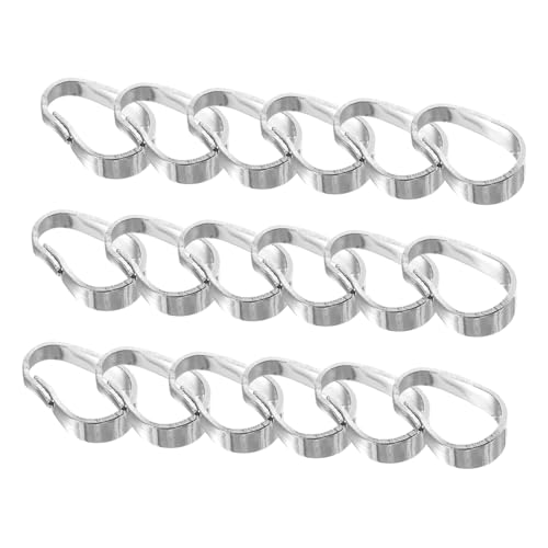 HIAKDOFT 100 Stück Anhängerschlaufe in Weißgold Groß Langlebige Legierung Charm Pinch Bails für DIY Schmuckherstellung Vielseitige Halsketten Verschlussverbinder für Anhänger und von HIAKDOFT
