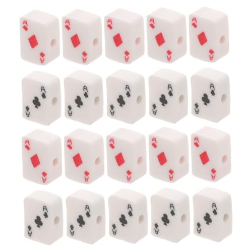 HIAKDOFT 100 Stück DIY Polymer Clay Perlen Spielkartenform Spacer Perlen für Schmuckherstellung Bastelperlen Leicht Langlebig zum Auffädeln für Halsketten Armbänder HIAKDOFT 100 Stück DIY Polymer Clay Perlen Spielkartenform Spacer Perlen für Schmuckherstellung Bastelperlen Leicht Langlebig zum Auffädeln für Halsketten Armbänder von HIAKDOFT