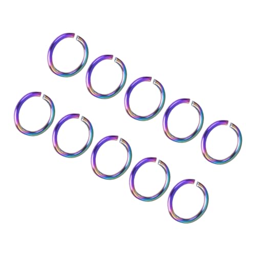 HIAKDOFT 100 Stück Edelstahl Bunte Offene O ringe Kreative Schmuckverbinder für Schmuckherstellung DIY Basteln Kleine Verbindungsringe Armband Anhänger Zubehör von HIAKDOFT
