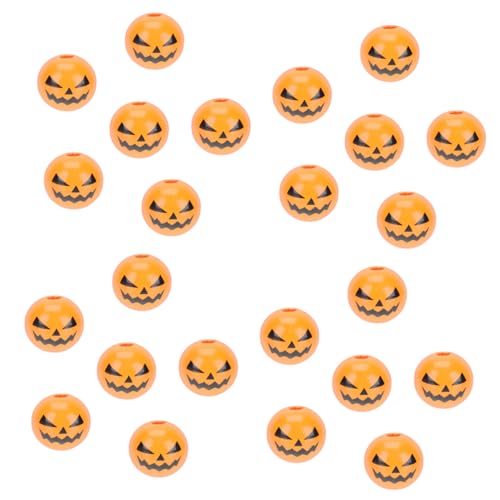 HIAKDOFT 100 Stück Halloween Holzperlen mit Kürbisgesicht Muster Stabile Naturholzperlen zum Basteln von DIY Schmuck und Dekoration für Halloween Deko Armbänder Girlanden und Kreative HIAKDOFT 100 Stück Halloween Holzperlen mit Kürbisgesicht Muster Stabile Naturholzperlen zum Basteln von DIY Schmuck und Dekoration für Halloween Deko Armbänder Girlanden und Kreative von HIAKDOFT