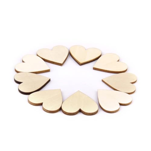 HIAKDOFT 100 Stück Herzförmige Holzscheiben Naturbelassene Holzscheiben mit Rinde für Basteln DIY Dekorationen Scrapbooking Verzierung HIAKDOFT 100 Stück Herzförmige Holzscheiben Naturbelassene Holzscheiben mit Rinde für Basteln DIY Dekorationen Scrapbooking Verzierung von HIAKDOFT