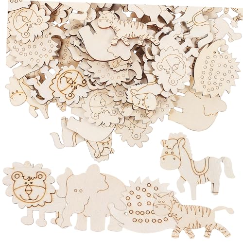 HIAKDOFT 100 Stück Holztiere Basteln Holzfiguren zum Bemalen DIY Tierfiguren aus Holz für Kinderhandwerk und Dekoration Holz Tiere Cutouts für Kreative Bastelprojekte HIAKDOFT 100 Stück Holztiere Basteln Holzfiguren zum Bemalen DIY Tierfiguren aus Holz für Kinderhandwerk und Dekoration Holz Tiere Cutouts für Kreative Bastelprojekte von HIAKDOFT