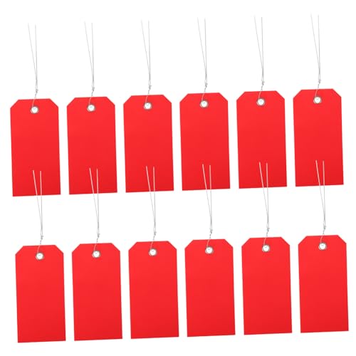 HIAKDOFT 100 Stück Rote PVC Gepäckanhänger mit Metallöse und Draht Beschreibbare Transport Koffertags für Reisetaschen Koffer Rucksäcke zur Einfachen Identifikation und Organisation HIAKDOFT 100 Stück Rote PVC Gepäckanhänger mit Metallöse und Draht Beschreibbare Transport Koffertags für Reisetaschen Koffer Rucksäcke zur Einfachen Identifikation und Organisation von HIAKDOFT