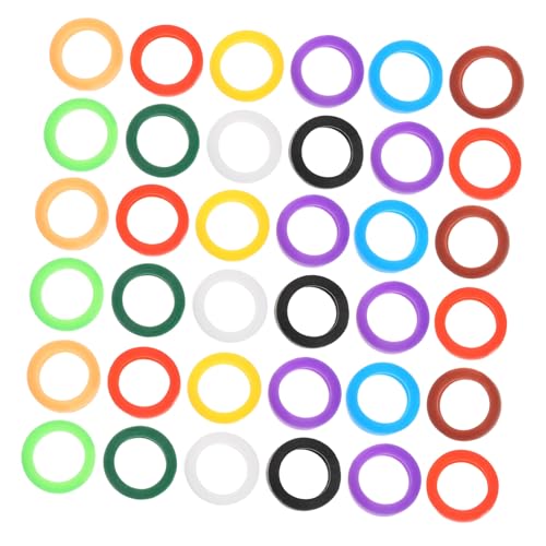 HIAKDOFT 100 Stück Silikon Schlüsselhüllen Bunte Key Identifier Ringe Elastisch Flexibel Passend Für Einfaches Organisieren Und Schnelle Identifikation Von Schlüsseln von HIAKDOFT