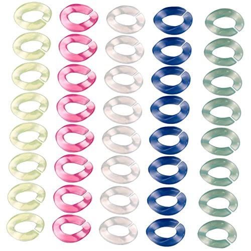 HIAKDOFT 100 Stück Teiliges DIY Ohrclip Verschlüsse Bunte Kettenverbinder Vielseitige Schmuckzubehör für Ohrringe Armbänder Taschenketten Einfache Anwendung und Längenanpassung von HIAKDOFT