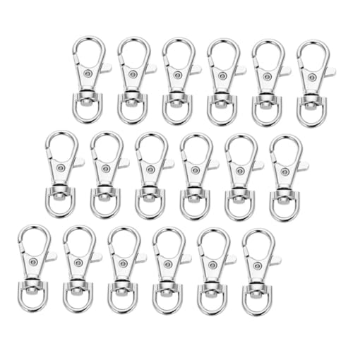 HIAKDOFT 100 Stück Teiliges Drehbarer Karabinerverschlüsse aus Metall Vielseitige Lobster Clasp Schlüsselanhänger Zubehör für DIY Schmuck Taschenanhänger und Schlüsselbänder Polierte HIAKDOFT 100 Stück Teiliges Drehbarer Karabinerverschlüsse aus Metall Vielseitige Lobster Clasp Schlüsselanhänger Zubehör für DIY Schmuck Taschenanhänger und Schlüsselbänder Polierte von HIAKDOFT