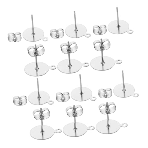HIAKDOFT 100 Stück Teiliges Edelstahl Ohrstecker Rohlinge Flachrund mit Sicherem Verschluss für Damen Schmuckherstellung DIY Ohrringe Zubehör Langlebig und Modisch HIAKDOFT 100 Stück Teiliges Edelstahl Ohrstecker Rohlinge Flachrund mit Sicherem Verschluss für Damen Schmuckherstellung DIY Ohrringe Zubehör Langlebig und Modisch von HIAKDOFT
