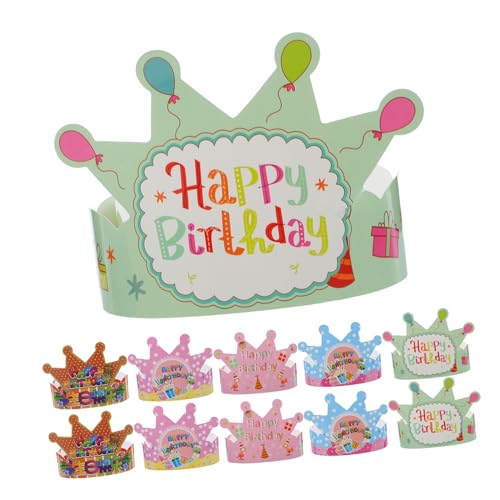 HIAKDOFT 100 Stück Teiliges Papierkronen Geburtstag Partyhüte Bunte Geburtstagskrone Jungen Mädchen Partydeko Headdress für Festliches Feiern und Fotozubehör HIAKDOFT 100 Stück Teiliges Papierkronen Geburtstag Partyhüte Bunte Geburtstagskrone Jungen Mädchen Partydeko Headdress für Festliches Feiern und Fotozubehör von HIAKDOFT