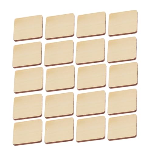 HIAKDOFT 100 Stück Unfertige Quadratische Holzstücke Basswood DIY Holzscheiben für Basteln Sichere Natürliche Holzwürfel Malen für Kreative Kunst und Handwerksprojekte von HIAKDOFT