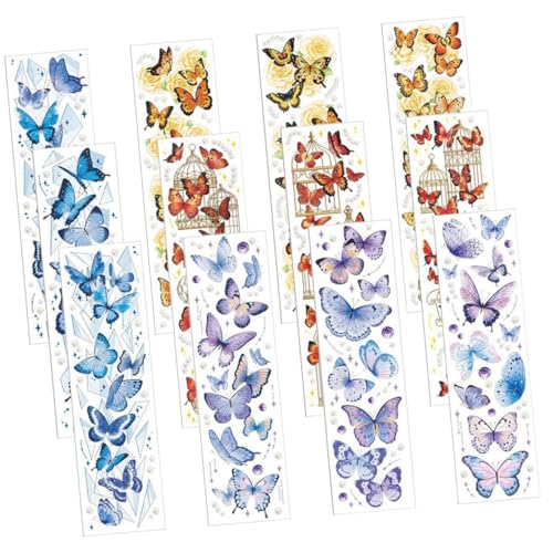 HIAKDOFT 12 Blatt Vintage Scrapbooking Hintergrundpapier Schmetterling Sticker Pet Material Dekoratives DIY Bastelpapier für Fotoalbum Tagebuch Kalender Journal HIAKDOFT 12 Blatt Vintage Scrapbooking Hintergrundpapier Schmetterling Sticker Pet Material Dekoratives DIY Bastelpapier für Fotoalbum Tagebuch Kalender Journal von HIAKDOFT