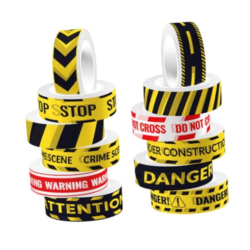 HIAKDOFT 12 Rollen Teiliges DIY Warnband Set Selbstklebendes Transparentes Washi Tape für Journaling Scrapbooking und Bastelarbeiten Vielseitiges Warnklebeband für Handbücher Tagebücher HIAKDOFT 12 Rollen Teiliges DIY Warnband Set Selbstklebendes Transparentes Washi Tape für Journaling Scrapbooking und Bastelarbeiten Vielseitiges Warnklebeband für Handbücher Tagebücher von HIAKDOFT