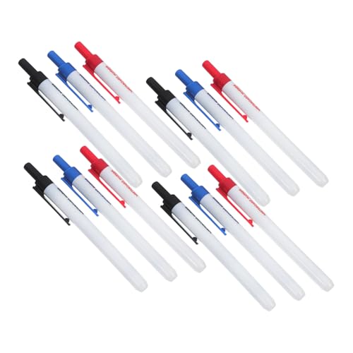 HIAKDOFT 12 Stück Teiliges Abwischbarer Whiteboard Marker Druckmechanisch in Rot Blau und Schwarz Je Vielseitig Einsetzbar für Büro Schule und Zuhause mit Langlebiger Spitze und Klarer für HIAKDOFT 12 Stück Teiliges Abwischbarer Whiteboard Marker Druckmechanisch in Rot Blau und Schwarz Je Vielseitig Einsetzbar für Büro Schule und Zuhause mit Langlebiger Spitze und Klarer für von HIAKDOFT