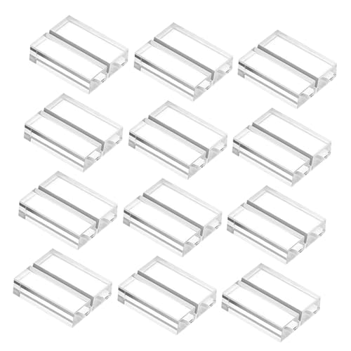 HIAKDOFT 12 Stück Teiliges Acryl Tischkartenhalter Transparenter Namensschild Aufsteller Stabiler und Korrosionsbeständiger Tischaufsteller für Hochzeit Restaurant Buffet und HIAKDOFT 12 Stück Teiliges Acryl Tischkartenhalter Transparenter Namensschild Aufsteller Stabiler und Korrosionsbeständiger Tischaufsteller für Hochzeit Restaurant Buffet und von HIAKDOFT