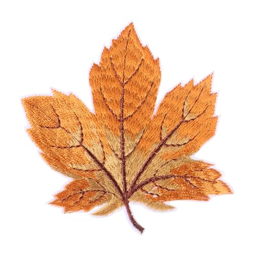 HIAKDOFT 12 Stück Teiliges Ahornblatt Bügelflicken Bunte Stickerei Patches aus Herbstliche Applikationen zum Aufbügeln und Aufnähen Dekorativ und Reparierend für Kleidung Taschen DIY von HIAKDOFT