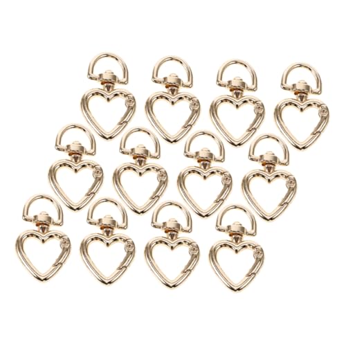 HIAKDOFT 12 Stück Teiliges Herz Schlüsselanhänger Karabiner Clips Herzform Federverschlüsse für DIY Taschen Schlüsselringe und Dekorative Accessoires Kleiner Goldfarbener Schlüsselclip HIAKDOFT 12 Stück Teiliges Herz Schlüsselanhänger Karabiner Clips Herzform Federverschlüsse für DIY Taschen Schlüsselringe und Dekorative Accessoires Kleiner Goldfarbener Schlüsselclip von HIAKDOFT