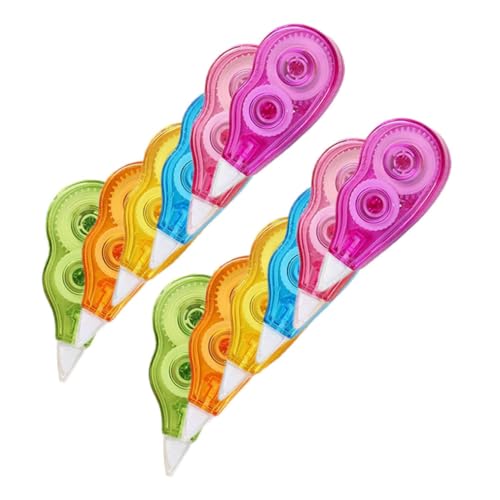 HIAKDOFT 12 Stück Teiliges Korrekturband in Candy farben Lang Tragbar und Einfach zu Bedienen Schnelles und Sauberes Korrigieren für Schule Büro und Zuhause Niedliche Zufällige Farbe von HIAKDOFT