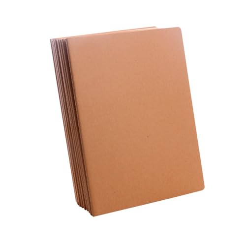 HIAKDOFT 12 Stück Teiliges Kraftpapier Notizbuch Blanko mit Linien Retro Design als Tagebuch Reisetagebuch Skizzenbuch für Schule Büro und Kreative Notizen von HIAKDOFT