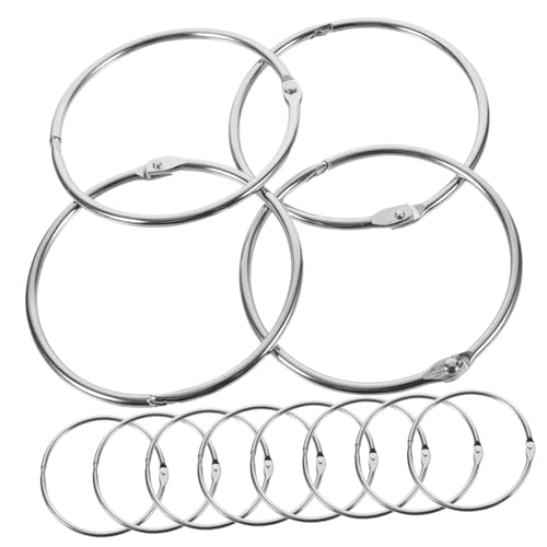 HIAKDOFT 12 Stück Teiliges Metall-binderinge Wiederverwendbar zum DIY Scrapbooking Lose Ringe für Karteikarten Organizer und Fotoalben Einfache Handhabung Sicherer Verschluss HIAKDOFT 12 Stück Teiliges Metall-binderinge Wiederverwendbar zum DIY Scrapbooking Lose Ringe für Karteikarten Organizer und Fotoalben Einfache Handhabung Sicherer Verschluss von HIAKDOFT