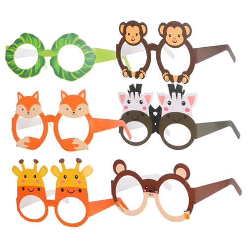 HIAKDOFT 12 Stück Teiliges Papier Partybrillen mit Dschungel Tiermotiven Leichte Geburtstags Sonnenbrillen für Lustige Foto Requisiten für Zoo Mottopartys und Mitgebsel für HIAKDOFT 12 Stück Teiliges Papier Partybrillen mit Dschungel Tiermotiven Leichte Geburtstags Sonnenbrillen für Lustige Foto Requisiten für Zoo Mottopartys und Mitgebsel für von HIAKDOFT