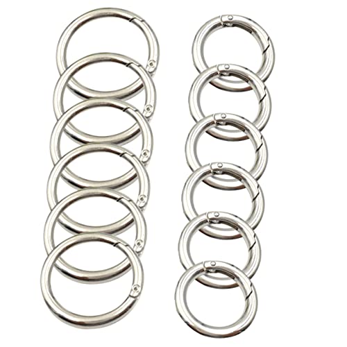 HIAKDOFT 12 Stück Teiliges Runde Schlüsselring Federverschlüsse Robuste DIY Schlüsselanhänger Clips für Taschen Gürtel und Handtaschen Langlebige Metallringe Silber HIAKDOFT 12 Stück Teiliges Runde Schlüsselring Federverschlüsse Robuste DIY Schlüsselanhänger Clips für Taschen Gürtel und Handtaschen Langlebige Metallringe Silber von HIAKDOFT