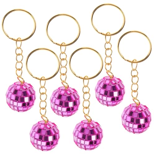 HIAKDOFT 12 Stück Teiliges Set Mini Disco Spiegelkugel Schlüsselanhänger für Jahre Party Deko Rosafarbene Ball Anhänger für Halloween Weihnachten und Hochzeiten Stylisches Partyzubehör HIAKDOFT 12 Stück Teiliges Set Mini Disco Spiegelkugel Schlüsselanhänger für Jahre Party Deko Rosafarbene Ball Anhänger für Halloween Weihnachten und Hochzeiten Stylisches Partyzubehör von HIAKDOFT