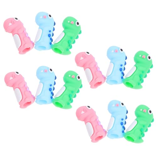 HIAKDOFT 12 Stück Teiliges Süße Silikon Bleistiftkappen mit Tiermotiven Dekorative und Langlebige Stiftaufsätze als Schülerpreise Bleistiftexpander für Klassenzimmer und Schulanfang von HIAKDOFT