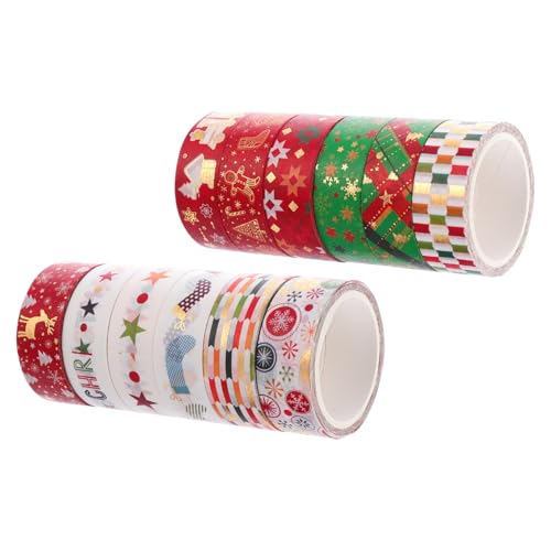 HIAKDOFT 12 Stück Teiliges Washi Tape Weihnachtsdekoratives Klebeband Selbstklebend Leicht Ablösbar für Scrapbooking Planer Geschenkverpackungen DIY Basteln HIAKDOFT 12 Stück Teiliges Washi Tape Weihnachtsdekoratives Klebeband Selbstklebend Leicht Ablösbar für Scrapbooking Planer Geschenkverpackungen DIY Basteln von HIAKDOFT