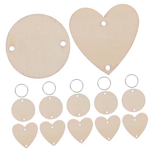 HIAKDOFT 120 Stück Teiliges Runde Holzscheiben und Herzanhänger mit Schlüsselringen für Hängenden Holzkalender als Geburtstags und Erinnerungskalender DIY Bastelzubehör für Hochzeit und HIAKDOFT 120 Stück Teiliges Runde Holzscheiben und Herzanhänger mit Schlüsselringen für Hängenden Holzkalender als Geburtstags und Erinnerungskalender DIY Bastelzubehör für Hochzeit und von HIAKDOFT