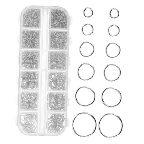 HIAKDOFT 1200 Stück Teiliges Offene Sprungringe aus Eisen für Schmuckherstellung Kleine Biegeringe für Halsketten Ohrringe Armbänder und DIY Bastelprojekte Robust und Vielseitig Einsetzbar von HIAKDOFT