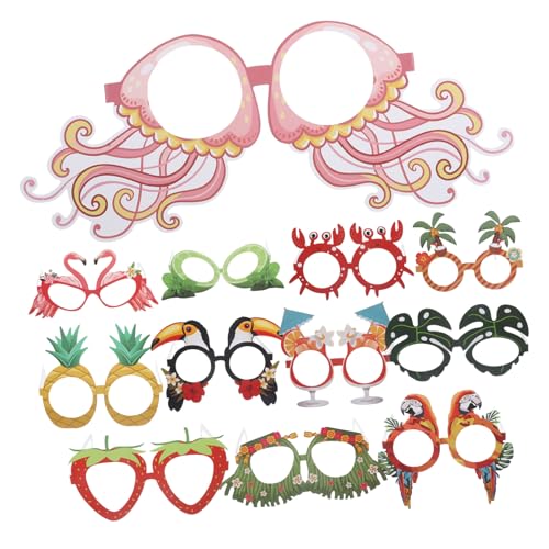 HIAKDOFT 12Stücke Hawaii Papierbrillen Lustige Party Requisiten für Tropische Feiern Geeignet für Erwachsene und Foto Accessoires für Luau und Strandpartys HIAKDOFT 12Stücke Hawaii Papierbrillen Lustige Party Requisiten für Tropische Feiern Geeignet für Erwachsene und Foto Accessoires für Luau und Strandpartys von HIAKDOFT
