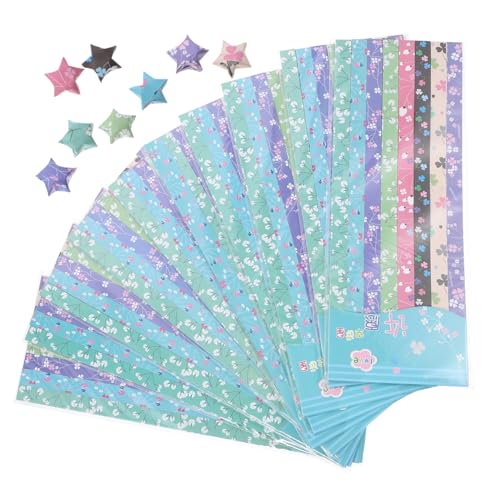 HIAKDOFT 1360 Stück Teiliges Sternfaltpapier Buntes Origami Papier mit Mustern DIY Bastelzubehör für Fördert Fingerfertigkeit und Kreativität Zufällige Designs für Familienbasteln und von HIAKDOFT