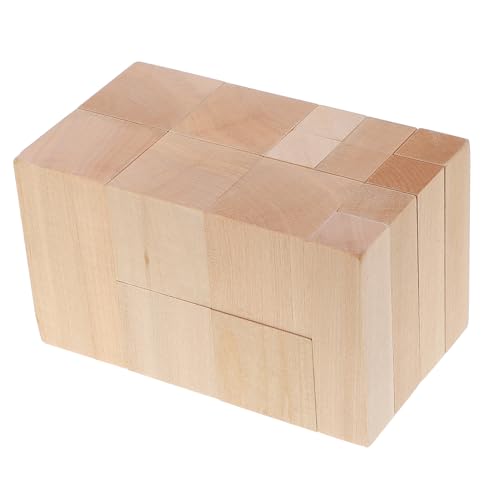 HIAKDOFT 15 Stück Teiliges Holzklötze Unbehandelte Rechteckige Holzstücke für Schnitzen Basteln und DIY Projekte Verschiedene Leicht zu Bearbeiten für Anfänger und Holzkunst von HIAKDOFT