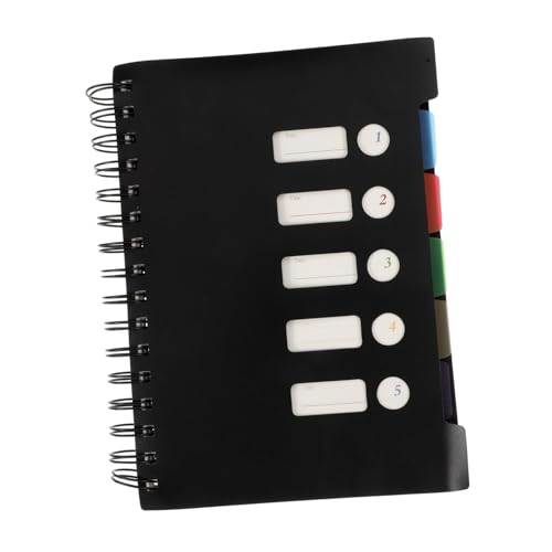 HIAKDOFT 150 Blatt College Ruled Spiral Notebook mit Trennern Langlebiges Pp material Vielseitiges Schreibheft für Schule Büro Notizen Tagebuch Elegantes Schwarzes Design für Frauen und HIAKDOFT 150 Blatt College Ruled Spiral Notebook mit Trennern Langlebiges Pp material Vielseitiges Schreibheft für Schule Büro Notizen Tagebuch Elegantes Schwarzes Design für Frauen und von HIAKDOFT