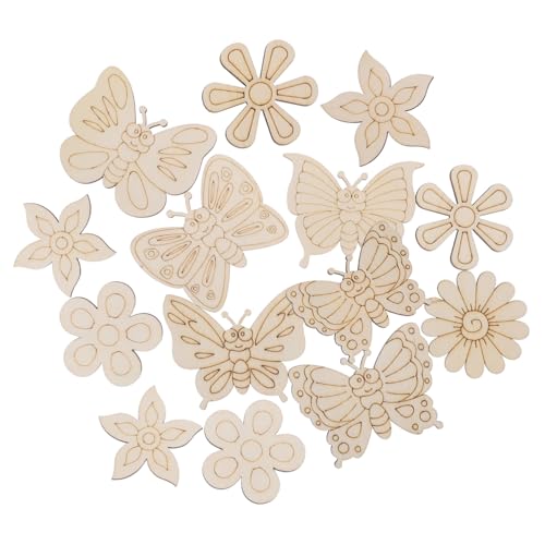 HIAKDOFT 18 Stück Teiliges DIY Holzscheiben mit Schmetterlingen und Blumen Naturbelassen zum Bemalen und Basteln Sichere Holzdekoration für Kreative Handarbeiten Geeignet für HIAKDOFT 18 Stück Teiliges DIY Holzscheiben mit Schmetterlingen und Blumen Naturbelassen zum Bemalen und Basteln Sichere Holzdekoration für Kreative Handarbeiten Geeignet für von HIAKDOFT