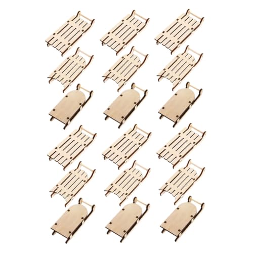 HIAKDOFT 18 Stück Teiliges Mini Holzschlitten Rustikale Weihnachtsbaum Deko Diy-freundliche Miniatur Holzschlitten Ornamente für Festliche Bastelarbeiten und Weihnachtsdekoration von HIAKDOFT