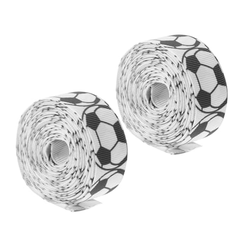 HIAKDOFT 2 Rollen Fußball Dekoband Breites Transfer Ripsband Geschenkband für DIY Bastelarbeiten Geschenkverpackung Partydekoration Handwerksschleifen HIAKDOFT 2 Rollen Fußball Dekoband Breites Transfer Ripsband Geschenkband für DIY Bastelarbeiten Geschenkverpackung Partydekoration Handwerksschleifen von HIAKDOFT