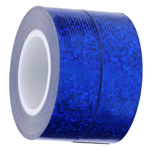 HIAKDOFT 2 Rollen Multi Funktion Klebeband Holographisches Duct Tape Blau Stark Haftend Für Teppich Fliesen Metall Kunststoff Reparatur Und Dekoration von HIAKDOFT